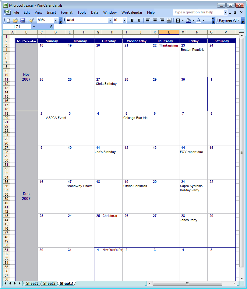 Excel Pop up Calendar